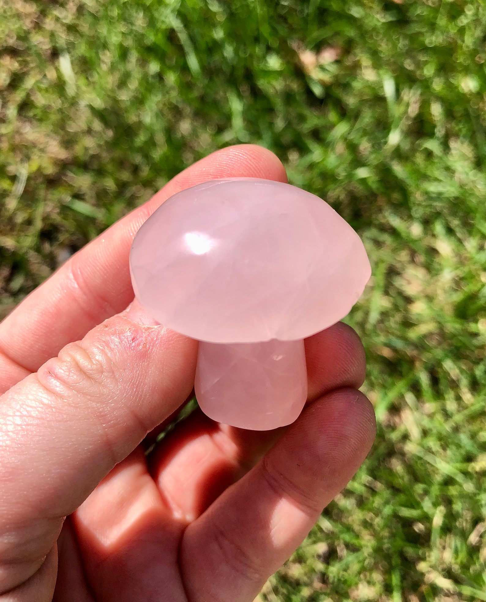 Large Rose Quartz Mushroom