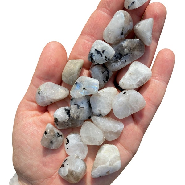 Rainbow Moonstone Tumbled Crystal - Grade B - Multiple Sizes Available - Tumbled Rainbow Moonstone - Polished Rainbow Moonstone Gemstone