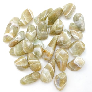 Prasiolite Tumbled Stone - Grade B Prasiolite - Multiple Sizes Available - Green Amethyst - Tumbled Prasiolite Crystal - Green Stone