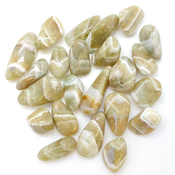 Prasiolite Tumbled Stone - Grade B Prasiolite - Multiple Sizes Available - Green Amethyst - Tumbled Prasiolite Crystal - Green Healing Stone