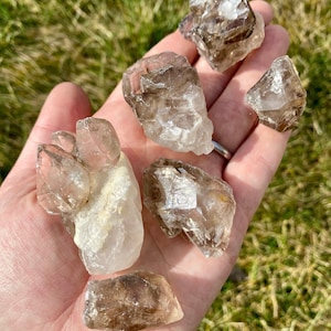 Raw Smoky Elestial Quartz Crystal Elestial Quartz Cluster Raw Smoky Quartz Stone Smoky Quartz Crystal Points Smoky Elestial Cluster image 7