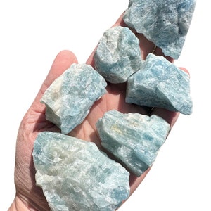 Natural Raw Aquamarine Crystal AB Grade Genuine Aquamarine Healing Crystal Authentic Aquamarine Light Blue Aquamarine from Brazil image 1