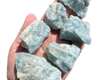 Natural Raw Aquamarine Crystal (AB Grade) - Genuine Aquamarine Healing Crystal - Authentic Aquamarine - Light Blue Aquamarine from Brazil