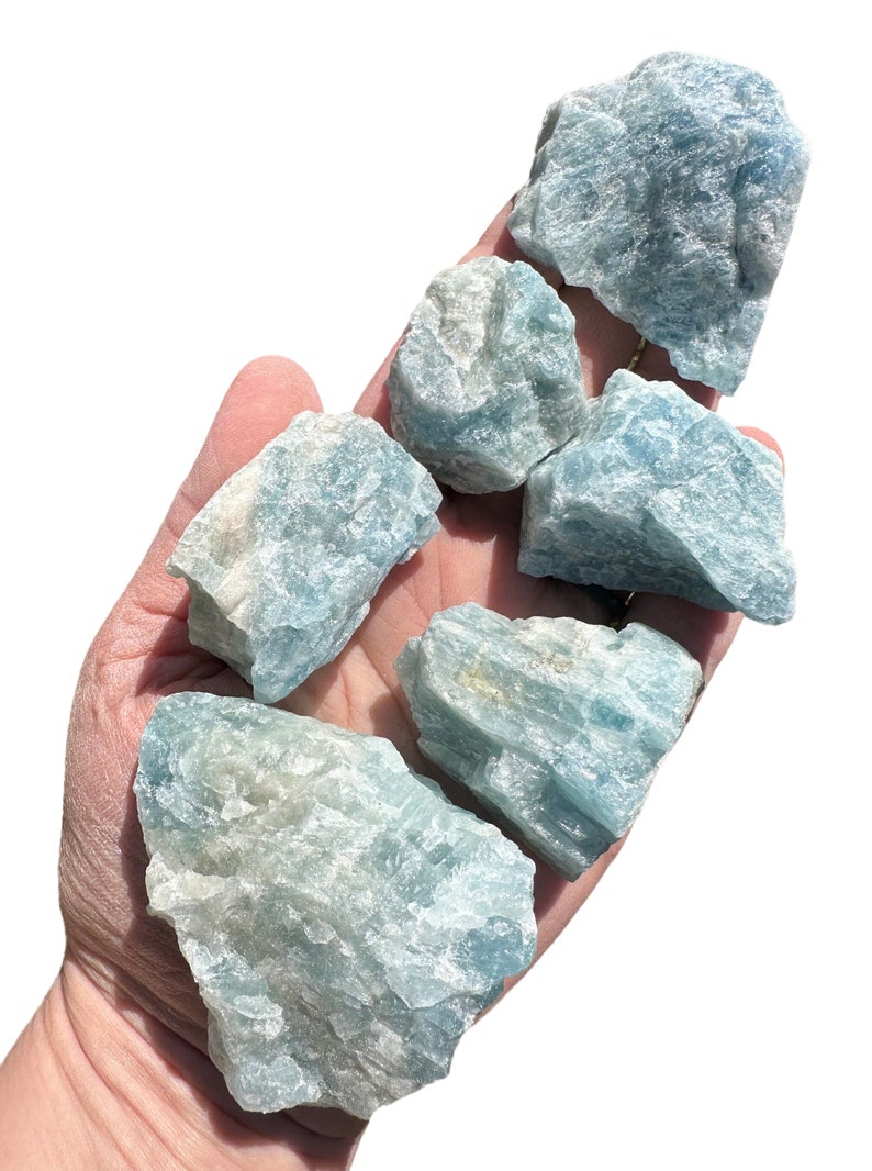 Natural Raw Aquamarine Crystal AB Grade Genuine Aquamarine Healing Crystal Authentic Aquamarine Light Blue Aquamarine from Brazil image 1