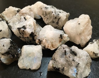 Raw Rainbow Moonstone Chunk - Rough Rainbow Moonstone Crystal - Natural Rainbow Moonstone - Genuine Moonstone - Crystals & Stones