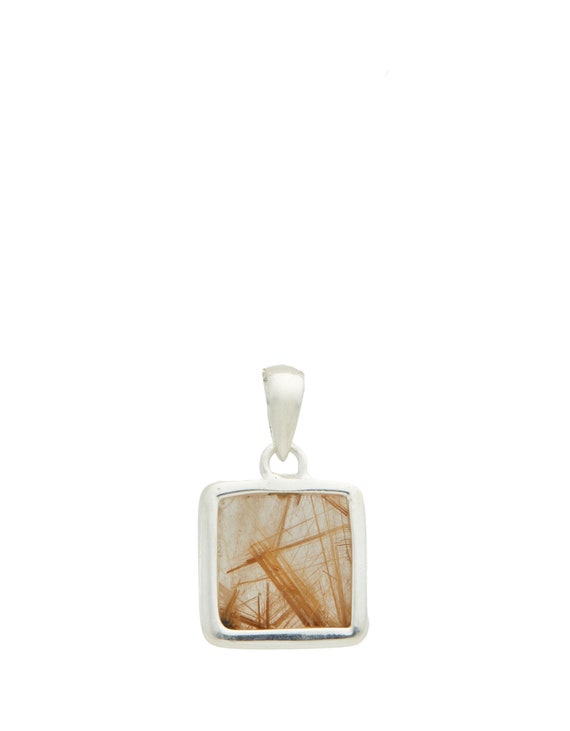 ルチルクォーツネックレス - ゴールデンルチルクォーツペンダント