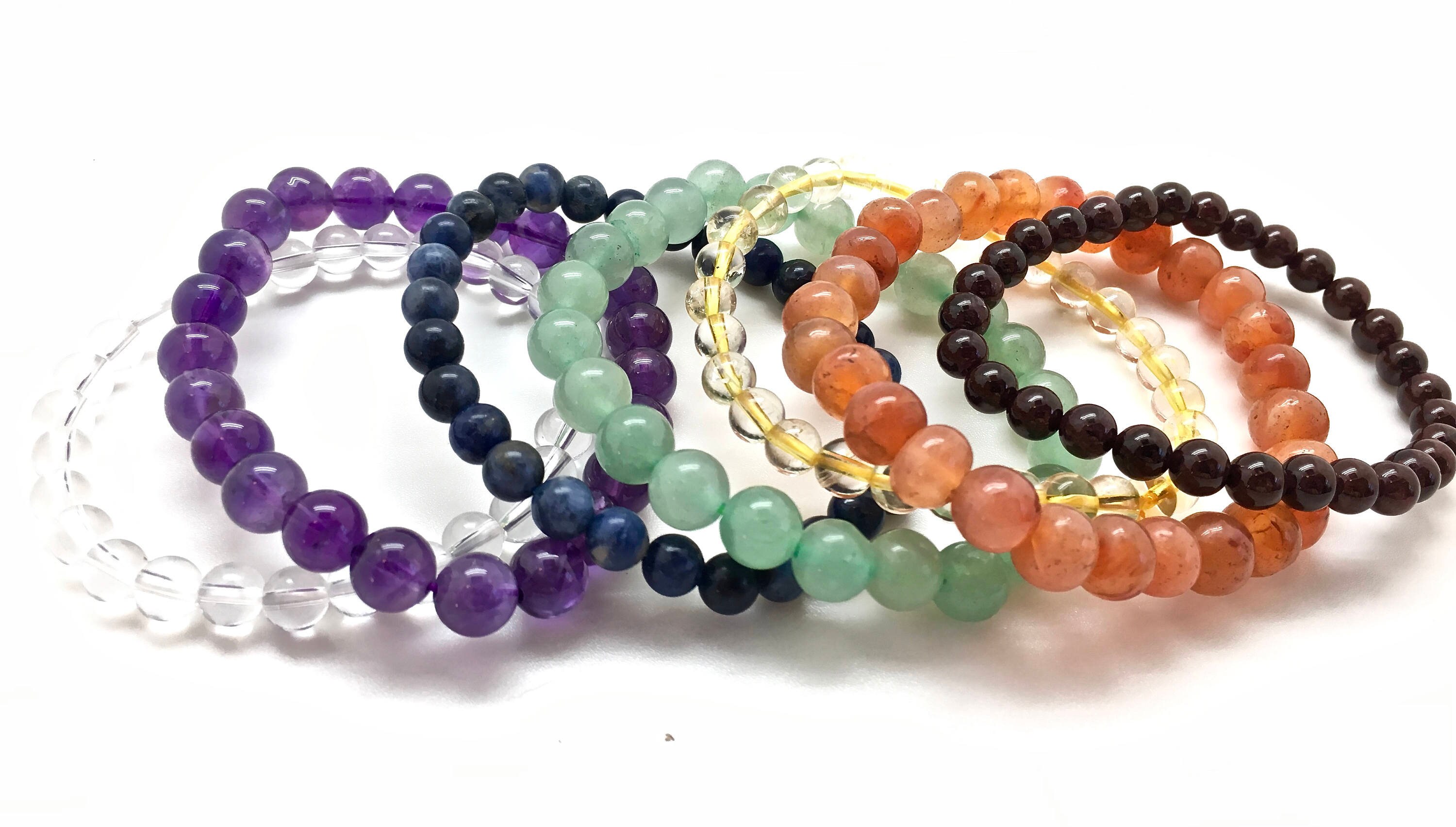 7 Chakra Bracelet Set 7.5 Inches