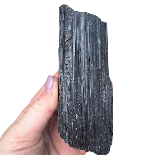 Raw Black Tourmaline Crystal (0.5" - 9") - Black Tourmaline Raw - Black Tourmaline Chunk -Rough Black Tourmaline - Black Tourmaline Log