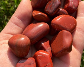 Red Jasper Tumbled Stone - Multiple Sizes Available - Tumbled Red Jasper Crystal - Polished Red Jasper Gemstone - Red Grounding Crystal