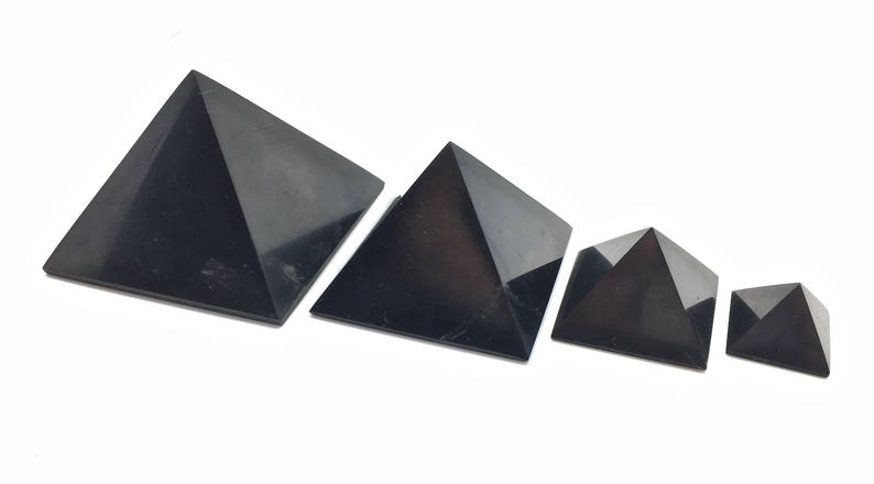 Shungite Pyramid 4 Sizes Available Shungite for EMF Protection Shungite Pyramid from Karelia, Russia image 6