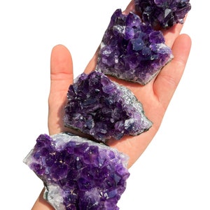 Raw Amethyst Crystal Cluster 1.5 to 6 Grade A Amethyst Cluster Rough Amethyst Geode High Quality Purple Amethyst Druze Cluster image 3