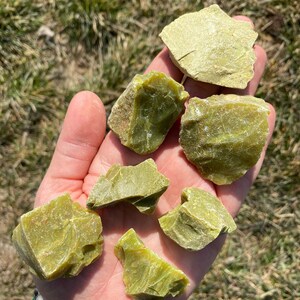 Raw Green Opal Stone (1" - 2") - Rough Green Opal Crystal - Crystals & Stones - Green Opal Raw - Natural Stones - Green Opal Rough image 5