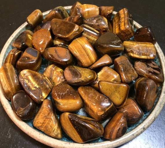 Tigers Eye Crystal 1lb Tiger Eye tumbled gemstone healing Etsy