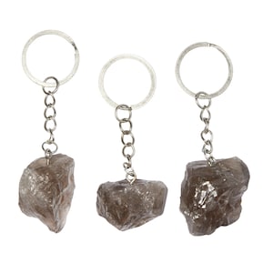 Raw Smoky Quartz Crystal Keychain - Raw Smoky Quartz Keychain - Smoky Quartz Keyring - Smoky Quartz Raw - Smoky Quartz Keychain - 20% Off