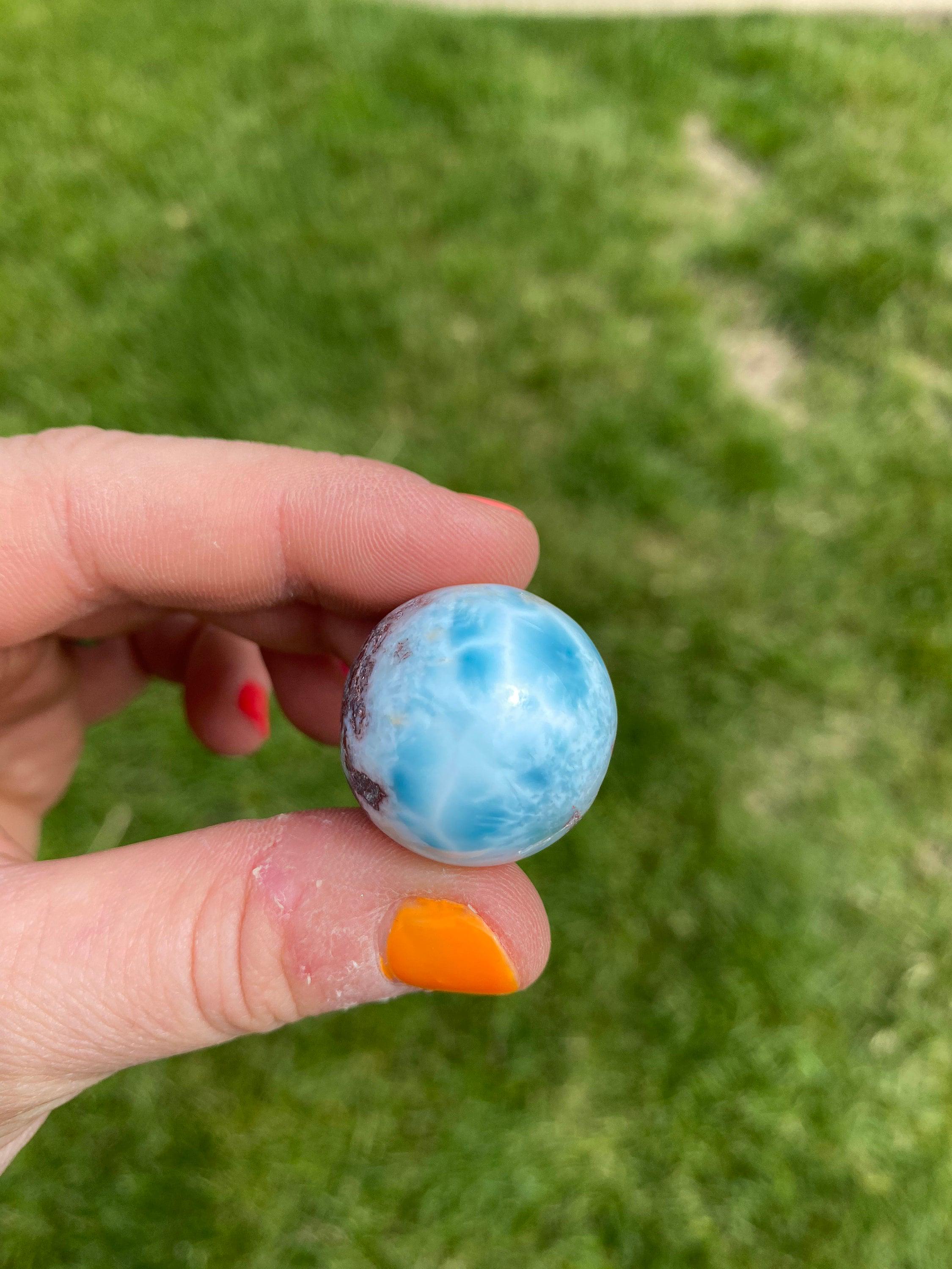 ラリマー スフィア (0.25インチ - 1インチ) - ドミニカ共和国