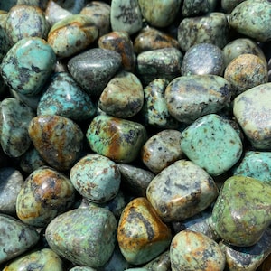 Pierre roulée turquoise africaine - plusieurs tailles disponibles - jaspe turquoise turquoise africain - turquoise africaine - cristal bleu vert