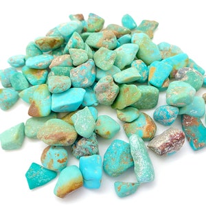 Rough Turquoise Stone (0.3" - 1") - Grade A - Blue Green Turquoise Kingman, Arizonia - Turquoise Crystal - Natural Turquoise Stone Raw