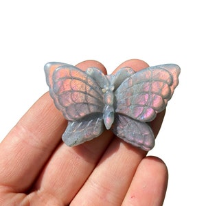 Labradorite Crystal Butterfly ~2&quot; - Labradorite Butterfly Carving - Labradorite Stone Butterfly - Hand Carved Butterfly - Butterfly Gift