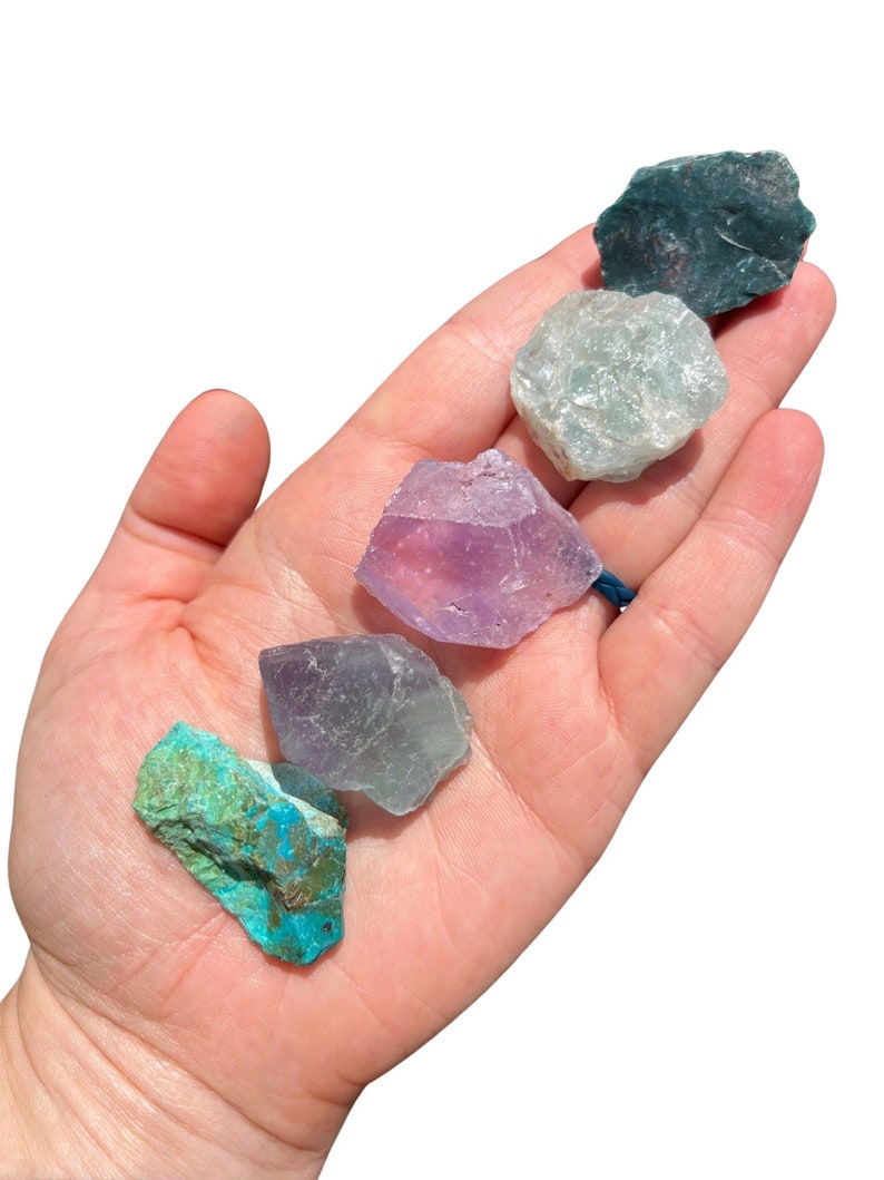 Pisces Zodiac Crystal Set - Raw Pisces Zodiac Crystals - Metaphysical Crystals - Astrology Gift - Rough Pisces Stone Kit - Pisces Birthstone image 8