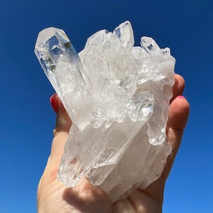 Clear Quartz Cluster - Raw Clear Quartz Crystal Cluster - Natural Clear Quartz Crystal Specimen - Large Clear Quartz Cluster Raw - 67