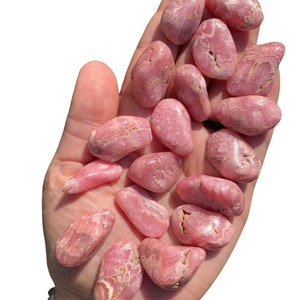 Rhodochrosite Tumbled Stone - Grade A - Multiple Sizes Available - Tumbled Rhodochrosite Crystal - Polished Pink Rhodochrosite Gemstone
