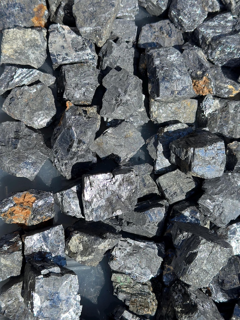 Raw Galena - Rough Galena Crystal - Galena Raw - Galena from Morocco - Raw Galena Mineral Specimen - Raw Silver Crystal - Galena Stone Rough image 3