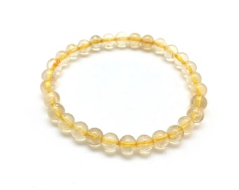 Citrine Bracelet - Crystal Bracelet - Citrine Jewelry - Elastic Bracelet - Stretch Bracelet - Heated Citrine - November Birthstone