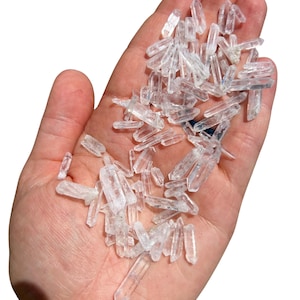 Himalayan Quartz Points (10 gram lot) Clear Quartz Crystal Points - Raw Quartz Point Crystal - Himalayan Quartz Points - Mini Clear Quartz