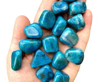 chrysocolla stone (0.5" - 2") Grade A - chrysocolla tumbled stone - healing crystals and stones - chrysocolla crystal - throat chakra stone
