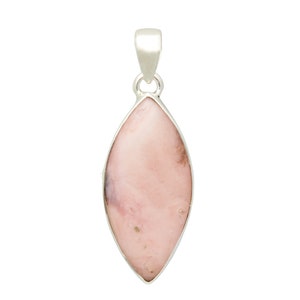 Pink Opal Pendant Sterling Silver Pendant - Grade A Peruvian opal crystal pendant - Pink opal stone pendant - Peruvian pink opal jewelry 536