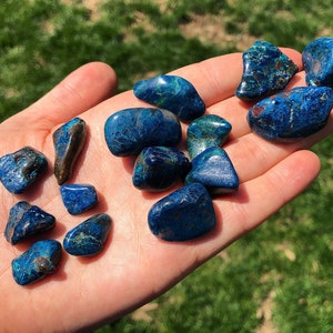 Shattuckite Tumbled Stone Grade A Shattuckite Multiple Sizes Available Shattuckite Tumbled Crystal Polished Blue Gemstone image 9