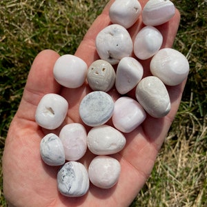 Mangano Calcite Tumbled Stone - Tumbled Mangano Calcite Crystal - Multiple Sizes Available -  Fluorescent Mineral - Pink Calcite Crystal
