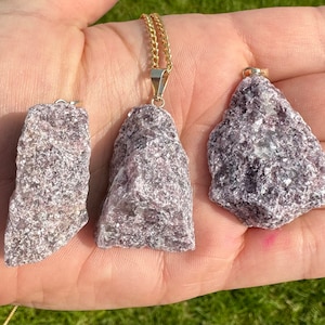 Lepidolite Raw Pendant