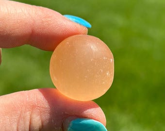 オレンジセレナイトタンブルクリスタル - タンブルピーチ