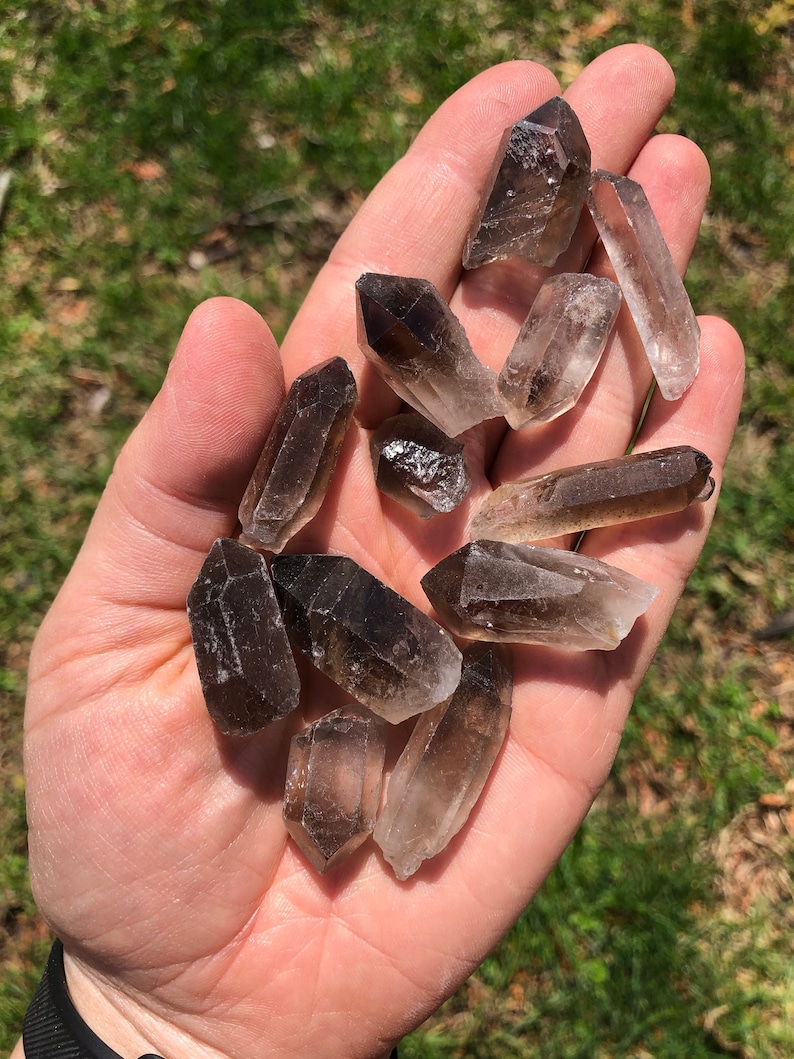 Raw Smoky Quartz Point Crystal Raw Smoky Quartz Crystal Crystal Quartz Natural Smoky Quartz Point from Brazil Smoky Quartz Raw image 7