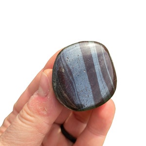Ancestralite Palm Stone (1.25&quot; - 2&quot;) Ancestralite Stone - Ancestralite Crystal - Hematite Stone - Ancestralite Worry Stone