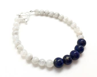 Energy Bracelet - Lapis lazuli bracelet - moonstone bracelet - Crystal bracelet - energy jewelry - lapis lazuli - moonstone