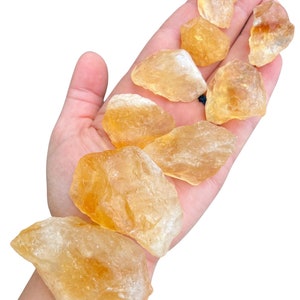 Raw Citrine Crystal Treated Rough Citrine Crystal Raw Citrine Stone Heat Treated Citrine Multiple Sizes Nice Orange Color image 2