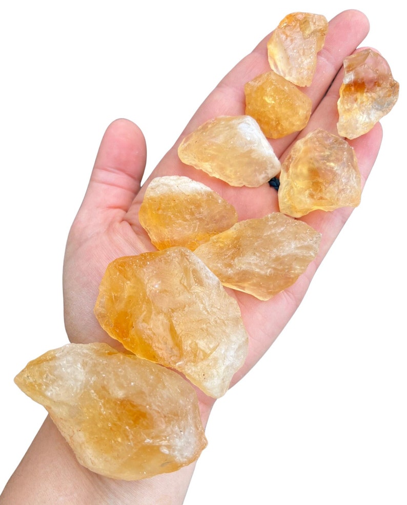 Raw Citrine Crystal Treated Rough Citrine Crystal Raw Citrine Stone Heat Treated Citrine Multiple Sizes Nice Orange Color image 2