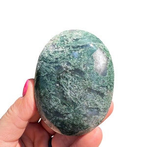 Mosagaat Palmsteen (2"-3") Mosagaat Zorgsteen - Gepolijst mosagaatkristal - Kleurrijke en hoogwaardige agaat - sommige hebben Druzy! 2.75" to 3"