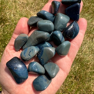 Sieber Agate Tumbled Stone - Polished Sieber Agate - Copper Smelting Stone - Tumbled Sieber Agate Crystal from Sieber Valley, Germany