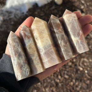 Yin Yang Moonstone Point - Rare Crystal! - Yin Yang Moonstone Crystal Tower - Polished Moonstone Point - Flashy Moonstone Crystal Point image 7