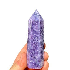 Lepidolite Stone Point (3"-4") - Lepidolite Crystal - Lepidolite Stone Point - Polished Lepidolite Stone Tower - Lilac Lepidolite Tower