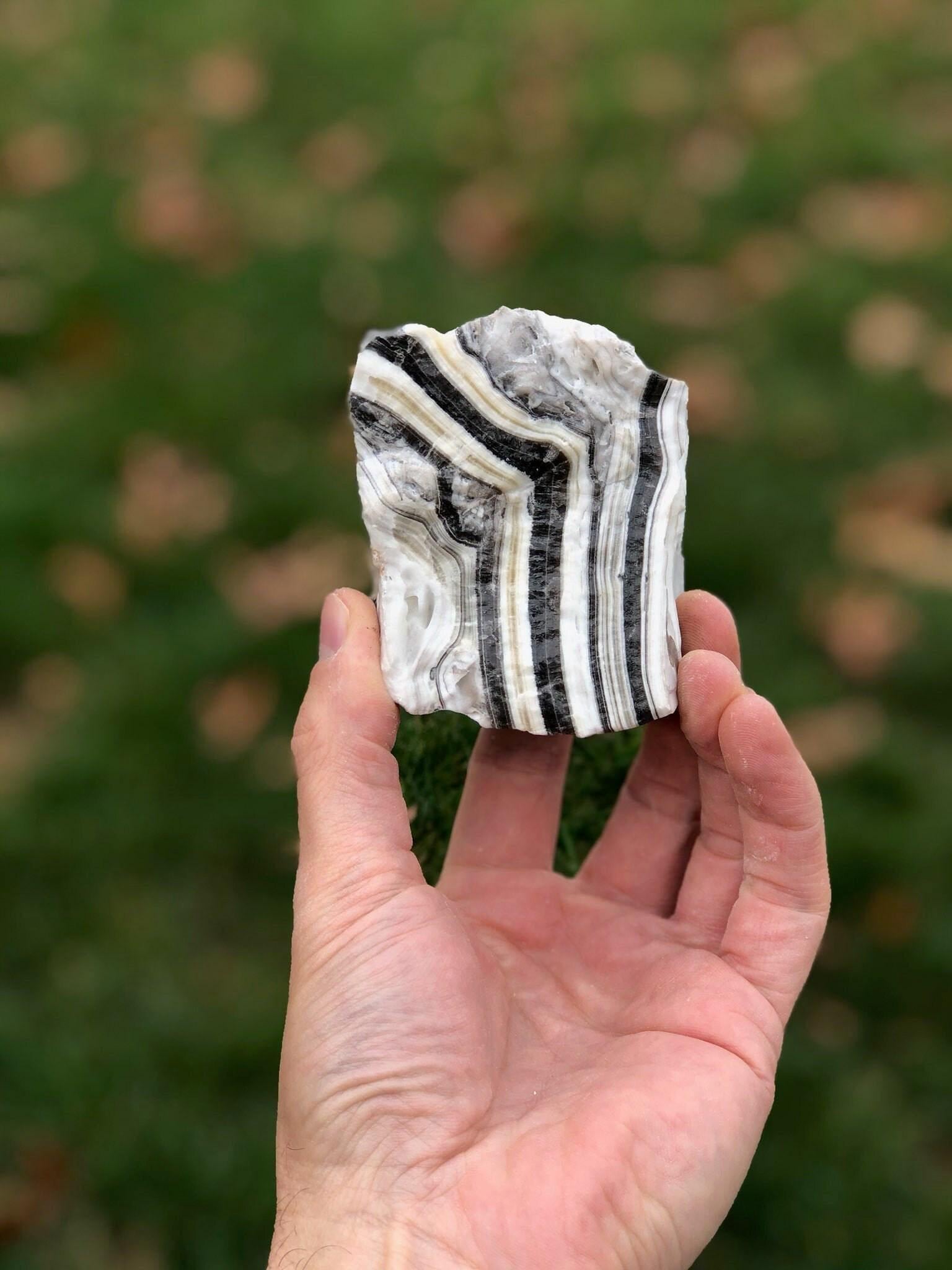 Phantom Calcite Stone - Zebra Calcite Stone - Raw Zebra