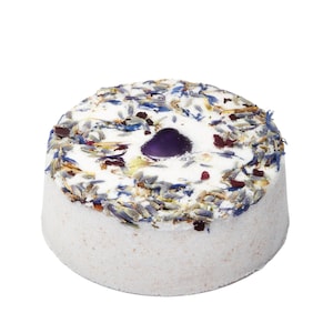 Calm Bath Bomb with Amethyst Crystal & Herbs - All Natural Aromatherapy Bath Bombs - Stress Relief Bath Bomb - Lavender Bath Bomb - Spa Gift