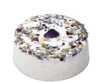 Calm Bath Bomb with Amethyst Crystal & Herbs - All Natural Aromatherapy Bath Bombs - Stress Relief Bath Bomb - Lavender Bath Bomb - Spa Gift