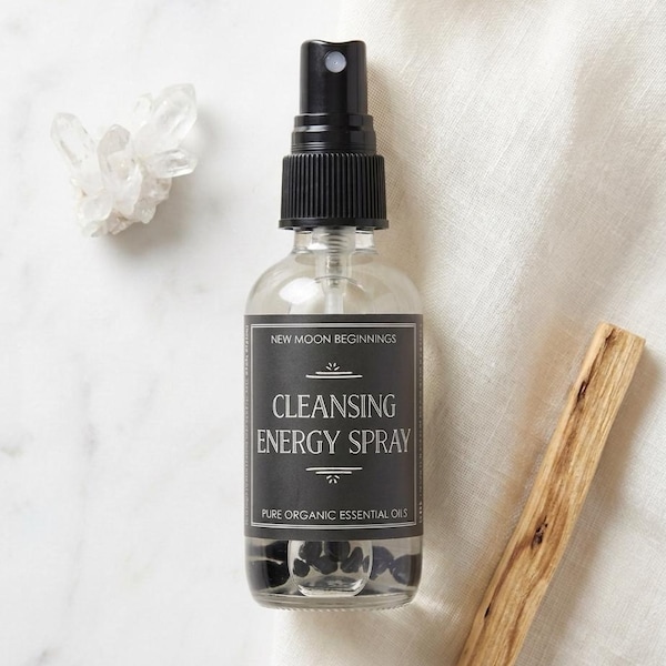 Spray detergente energetico - Spray detergente agli oli essenziali biologici - Spray purificante energetico - Aromaterapia - Spray purificante e protettivo