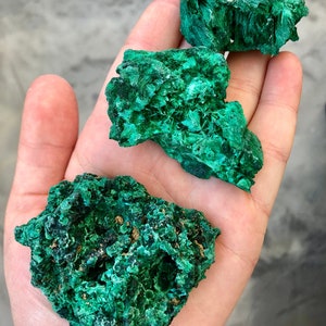 Raw Malachite Stone - Velvet Malachite Crystal - Rough Malachite Cluster - Natural Malachite - Silky Malachite Specimen - Malachite Cluster