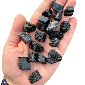 Black Tourmaline Crystal - Black Tourmaline Raw - Rough Black Tourmaline - Grade A Black Tourmaline - Small Black Tourmaline - High Quality!