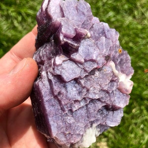 Raw Lepidolite Stone Ex-Quality Raw Lepidolite Crystal Cluster Rough Lepidolite Stone Purple Lepidolite Healing Crystal image 6